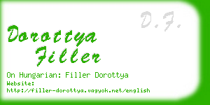dorottya filler business card